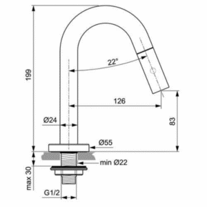Alternative view of Ideal Standard Idealstream fonteinkraan - Sprong 125 mm - Chroom: de perfecte mix van stijl en functionaliteit
