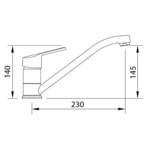 Alternative view of Master keukenmengkraan met draaibare uitloop en koude start chroom