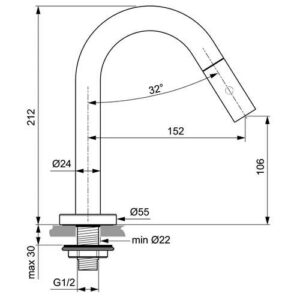 Alternative view of Ideal Standard Idealstream fonteinkraan sprong 150 mm chroom