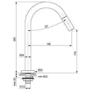 Alternative view of Ideal Standard Idealstream fonteinkraan sprong 180 mm chroom