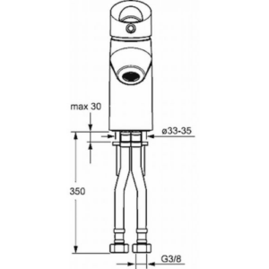 Alternative view of Hansa Fit - Stijlvolle wastafelmengkraan - met push-waste