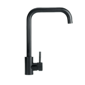 Stijlvolle zwarte U-uitloop keukenkraan modern