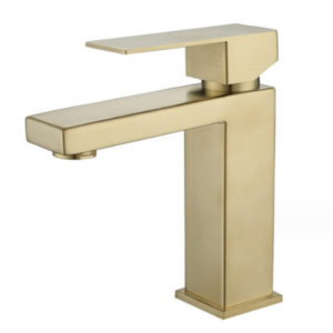 Gouden wastafelkraan modern
