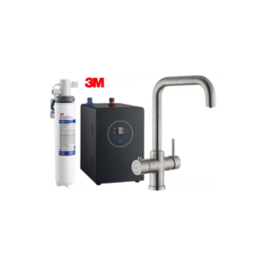 Stalen kokend water kraan U uitloop