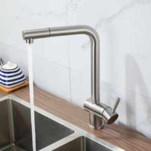 RVS keukenkraan met pull out van boven