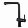 keukenkraan met een zwarte uittrekbare uitloop