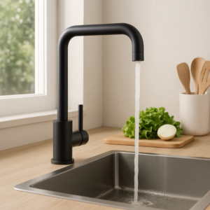 Industriele keukenkraan mat zwart