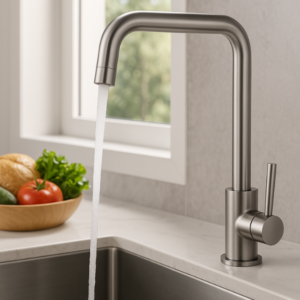 Stalen keukenkraan modern