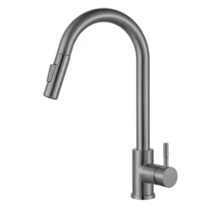 Keukenkraan gun metal gusto met uittrekbare handdouche