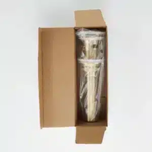 gouden messing wastafelplug zijaanzicht