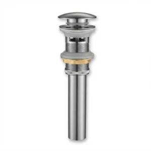 wastafelplug geborsteld rvs klikplug