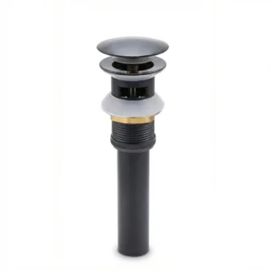 wastafelplug mat zwart klikplug